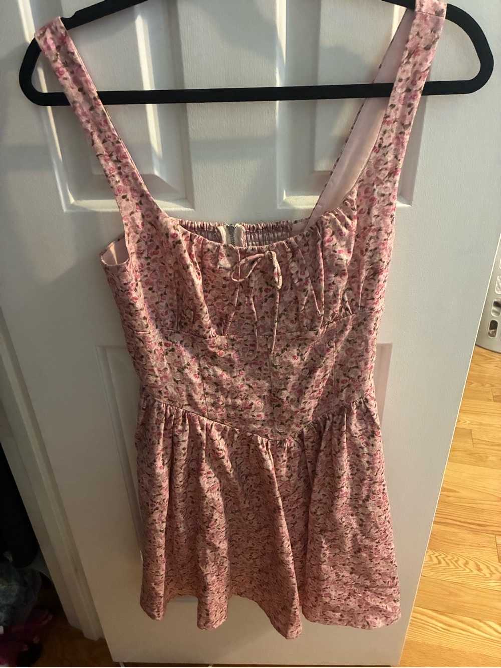 NWT Reformation Pink Floral Tie-Front Daria Linen Sundress